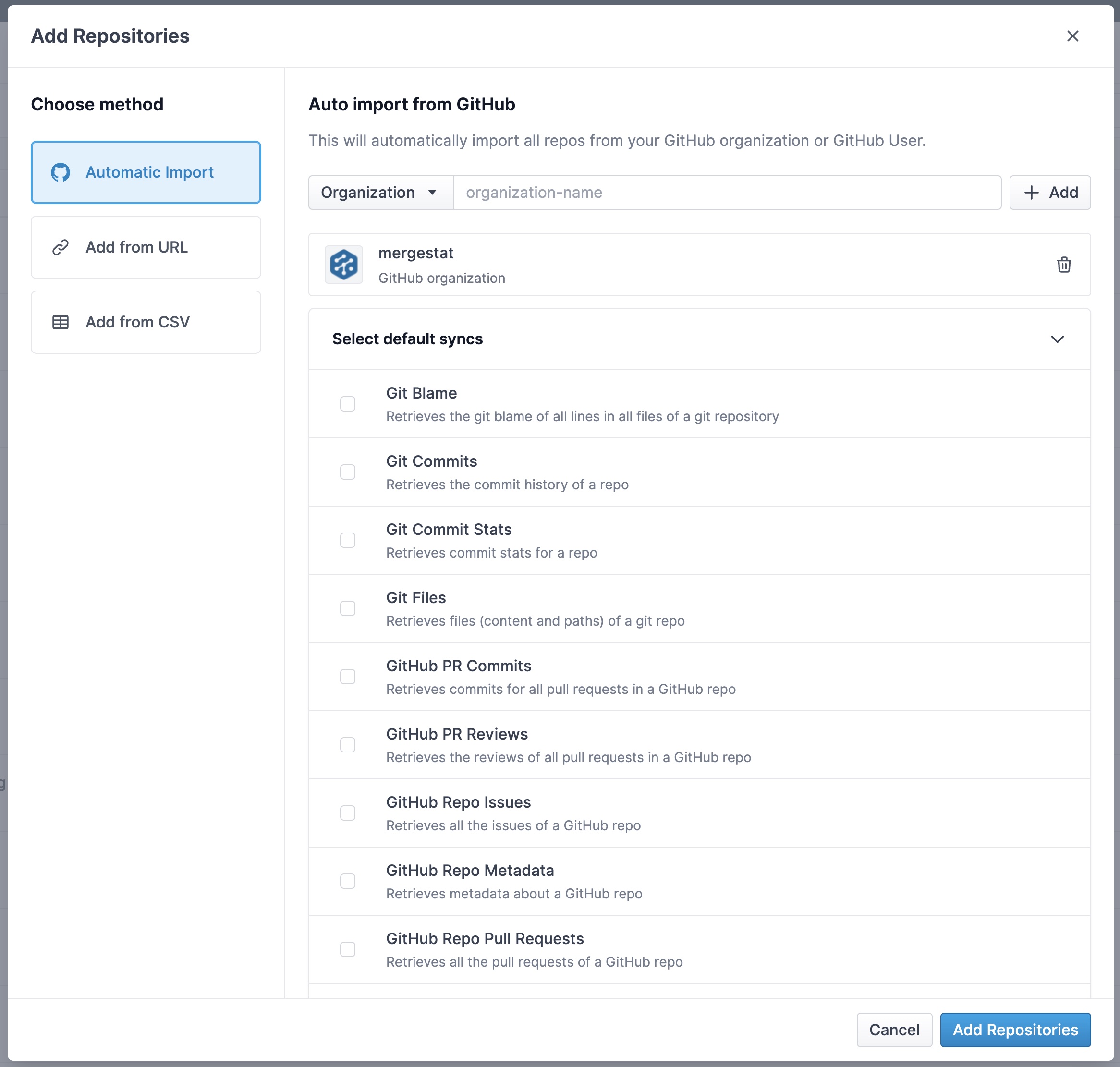 Creating a repo auto import